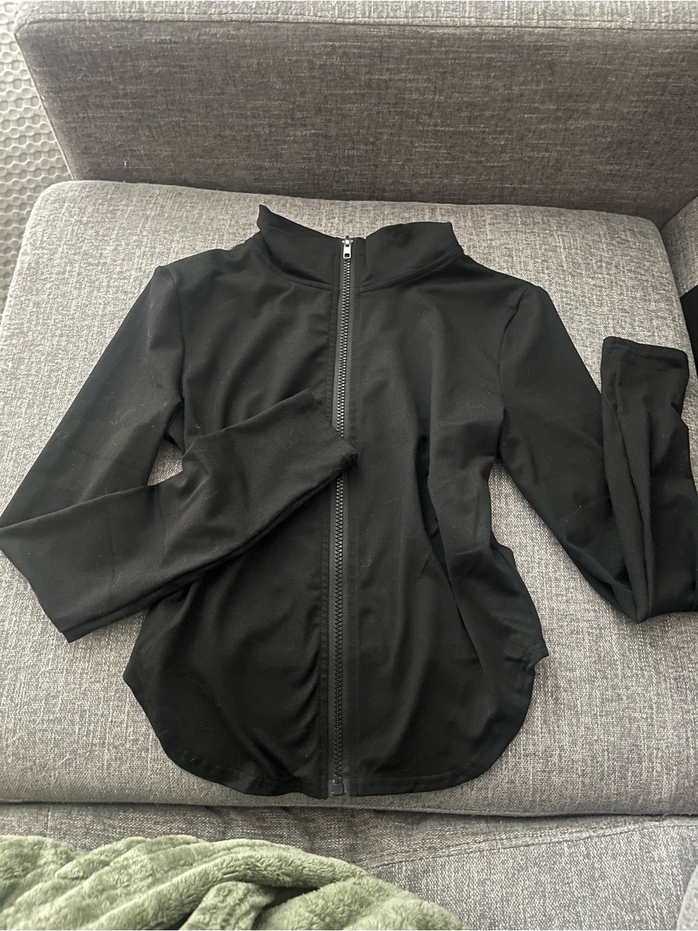 SHEIN Black Zip-Up Bomber Jacket